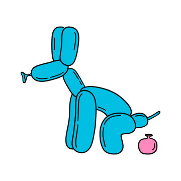 recommend clip art: Colorful Balloon Poop Dog