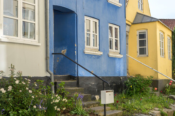 Historical houses in Sonderborg, Kirkegrade, Denmark