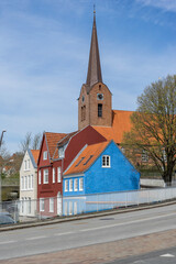 Fototapeta na wymiar Gothic town church Sankt Marien of Sonderborg in Denmark