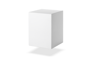 blank packaging white cardboard box transparent background