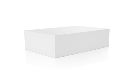 blank packaging white cardboard box transparent background