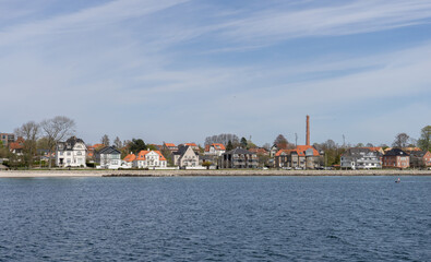 City view of Sonderborg in Denmark from the water