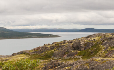 Background of the surroundings of the Barents Sea. musta tunturi