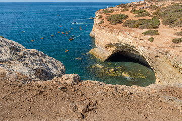 Algarve caves on the Portugal Coast