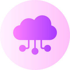 cloud computing gradient icon