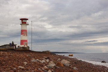 Background on the White Sea coast near Cape Ship. Amethyst Coast