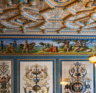  decoration made by  handpainted tiles in Pfunds Dairy in Dresden, Germany