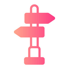 signpost gradient icon