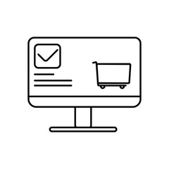 E Commerce Shopping thin line icons