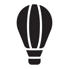 hot air balloon glyph icon