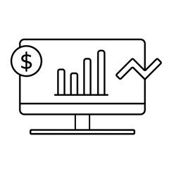 Vector line icons of business and finance for modern concepts, web and apps