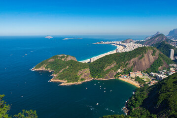 Famous View of Rio de Janeiro Coast from the Sugarloaf Mountain