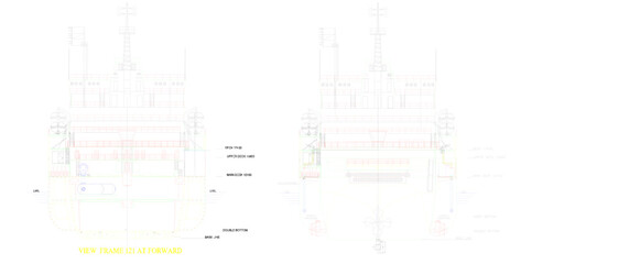 ector sketch illustration of rescue ship layout design with rescue equipment