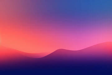 Pink Sunrise over Majestic Mountain Landscape and Nature Scenery.