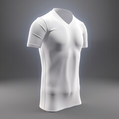 Plain white football shirt jersey mock up