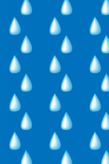 seamless pattern with raindrop on blue background