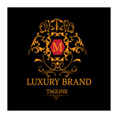  Boutique, Cafe, Hotel, Heraldic, Jewelry, Fashion and other vector illustration. Retro Royal Vintage Shields Logotype set. Vector calligraphyc Luxury logo design elements. 