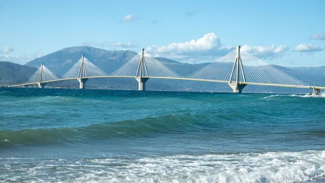  Rio Antirio bridge crossing the gulf of corinth