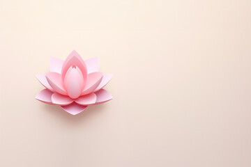 Wunderschöner Hintergrund mit einer Blume in rosa als Wanddekoration und Druckvorlage, ai generativ