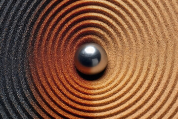 Fototapeta na wymiar Geometric Brown Spiral Pattern Background - Full Frame Close-Up.