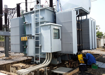 Electrical Preventive Maintenance work at Site: Power Transformer Turn Ratio Testing by an electrical engineer