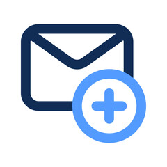 Obraz premium new message outline color icon