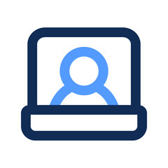 online support outline color icon