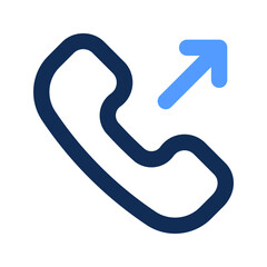 outgoing call outline color icon