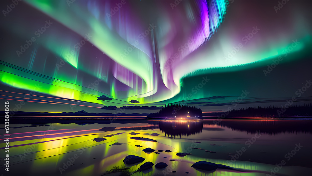 Canvas Prints norther lights