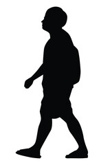 Man silhouette vector on white background ,people in black and white, illustration for creative content.