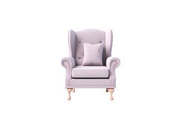 Armchair on transparent background. Generative Ai