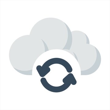 Cloud sync or cloud refresh with arrows icon vector image
