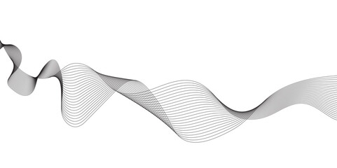 Abstract frequency sound wavy, twisted curve lines with blend effect. Abstract business wave curve lines background.