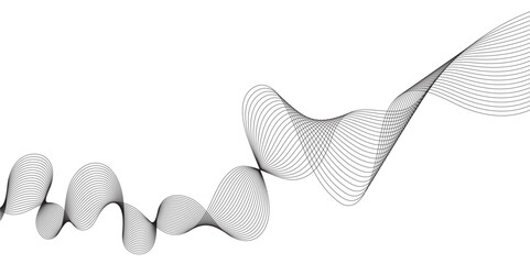 Abstract grey wavy lines background. Digital frequency track equalizer. Abstract frequency sound wave lines and technology curve lines background. Abstract background with business lines background