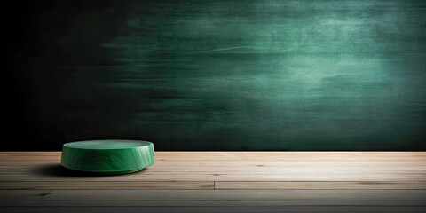 empty room with blackboard
