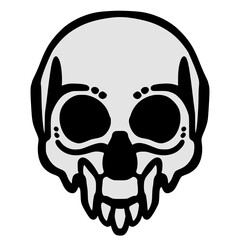 Skull devil mascot logo illustration art