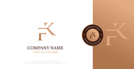 Initial FK Logo Design Vector 