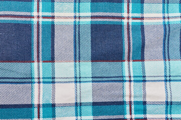 blue fabric texture with squares
