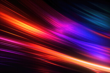 Abstract Neon Lights in Motion Vibrant Long Exposure Delight