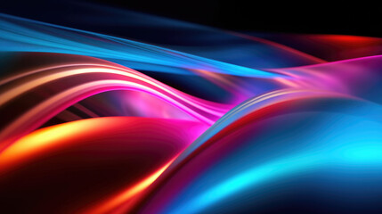 Fototapeta premium Abstract Neon Lights in Motion Vibrant Long Exposure Delight
