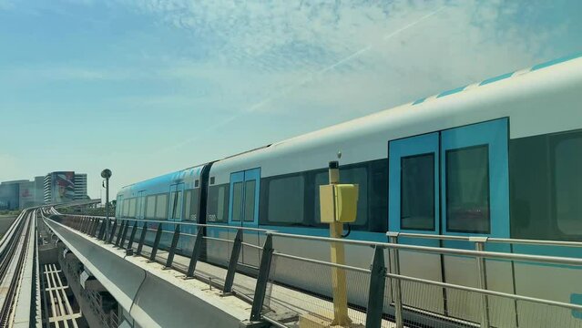 Dubai metro. High quality 4k footage