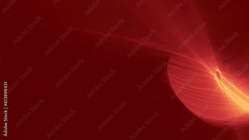 Poster abstract red background, motion line graphics. fractal elements swirling in circles like a vortex, b