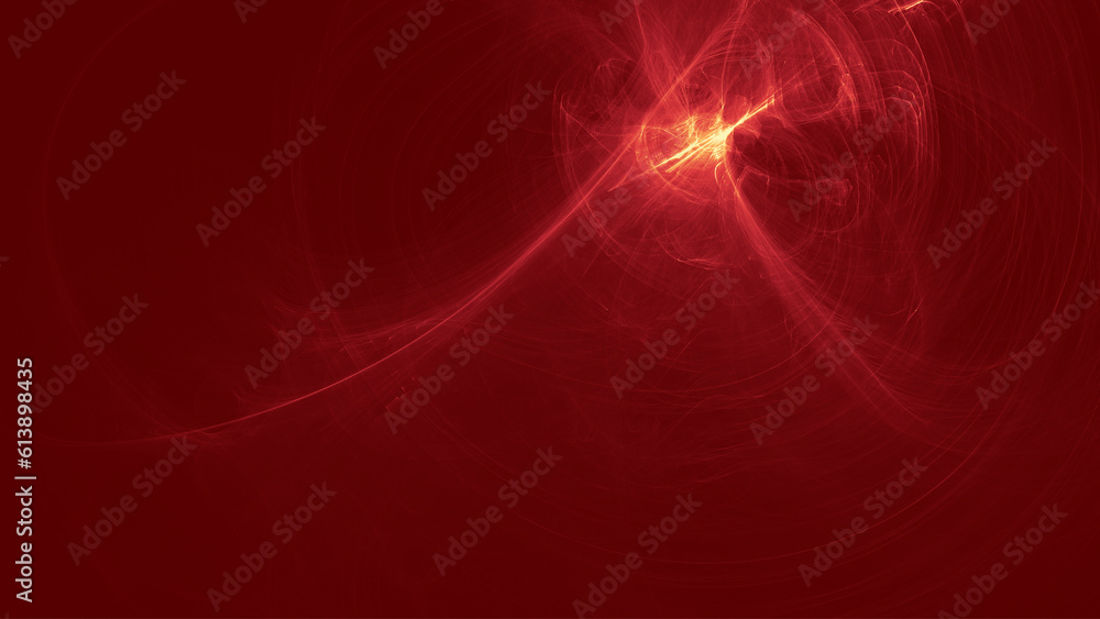 Poster abstract red background, motion line graphics. fractal elements swirling in circles like a vortex, b