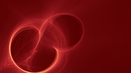 Abstract red background, motion line graphics. fractal elements Swirling in circles like a vortex, bright red, hot, like a flame.