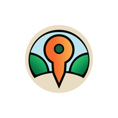 minimalistic logo of an integrated farm