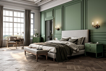 modern classic design bedroom elegant interior