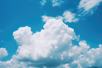 Naklejka na ściany i meble 真夏の青空, 青空, 白い雲, 夏, midsummer blue sky, blue sky, white clouds, summer