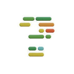 Dots & Lines 3D Alphabet or PNG Letters