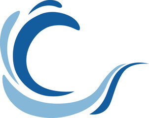 Naklejka premium 風や渦や水流を表すアイコンのセット