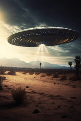 UFO concept flying overhead
